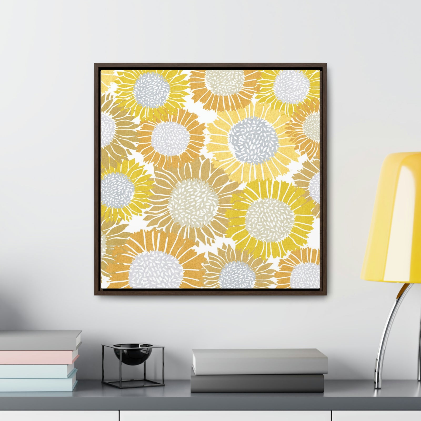 Sunflowers Framed Gallery Wrap Canvas in Yellow