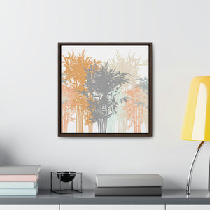 Lucky Bamboo Framed Gallery Wrap Canvas in Orange