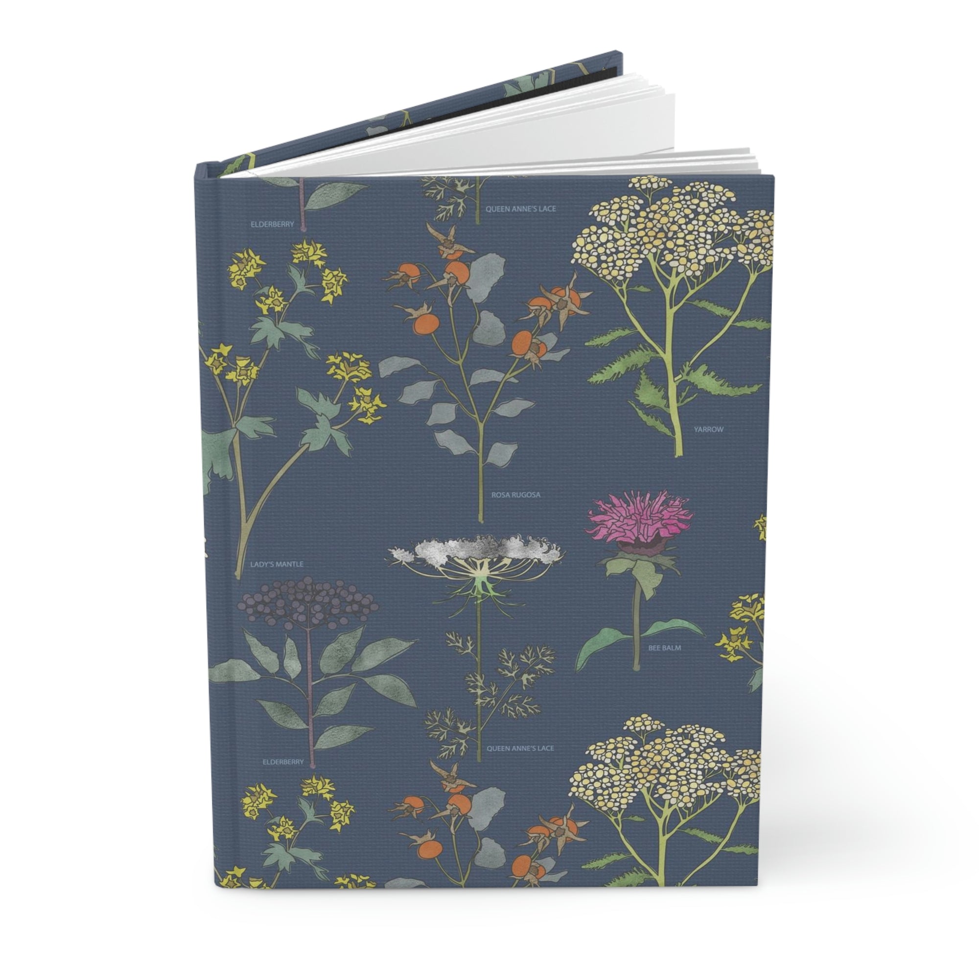 Healing Herbs Hardcover Journal Matte in Navy