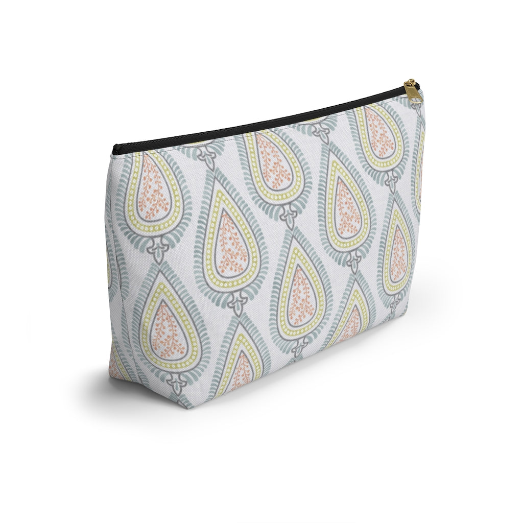 Teardrop Accessory Pouch w T-bottom in Light Blue