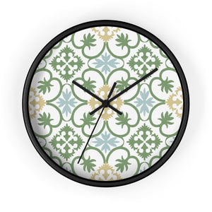 Portugal Tile Wall Clock in Green