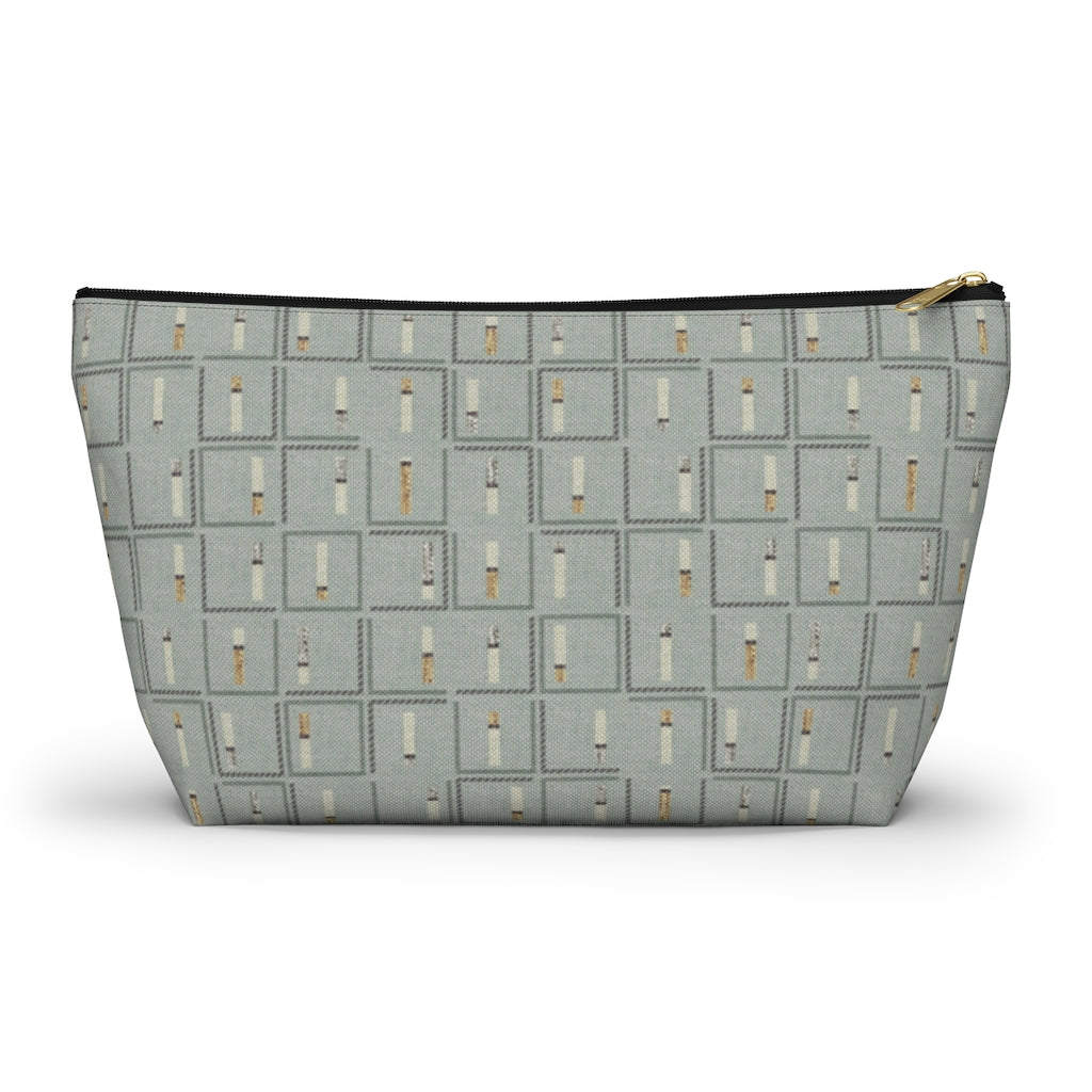 Pencil to Paper Accessory Pouch w T-bottom in Teal