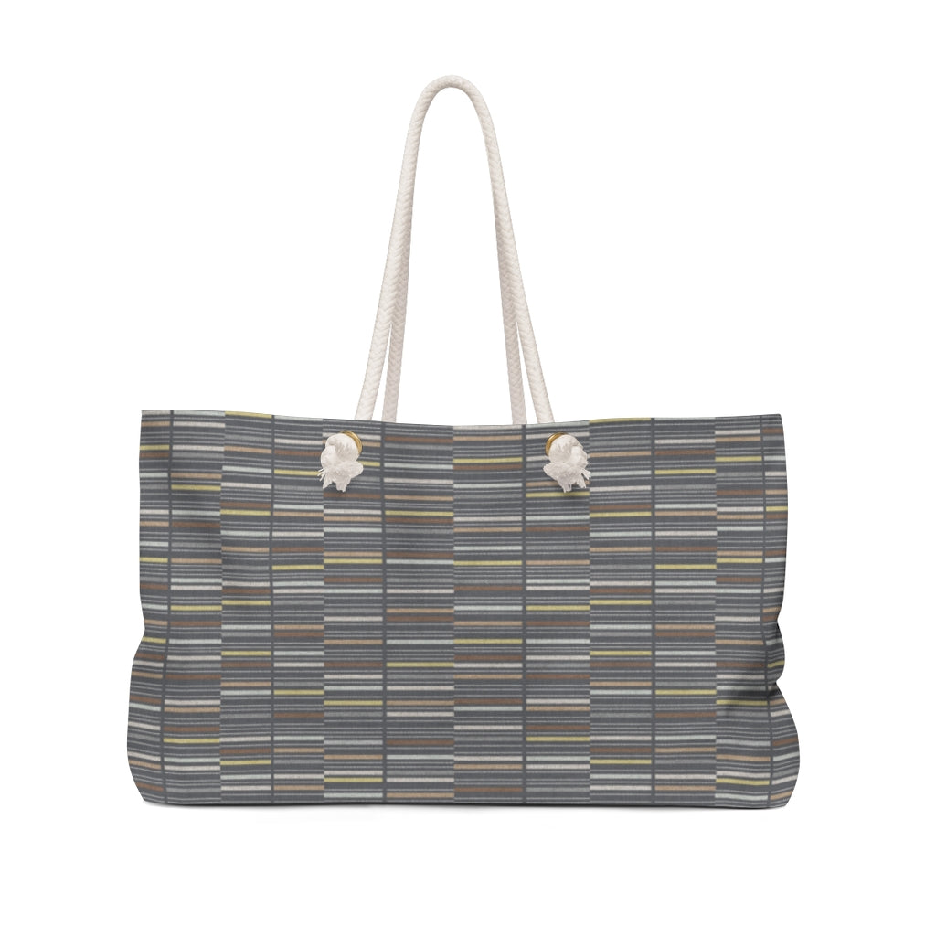 Letters Code Weekender Bag in Gray
