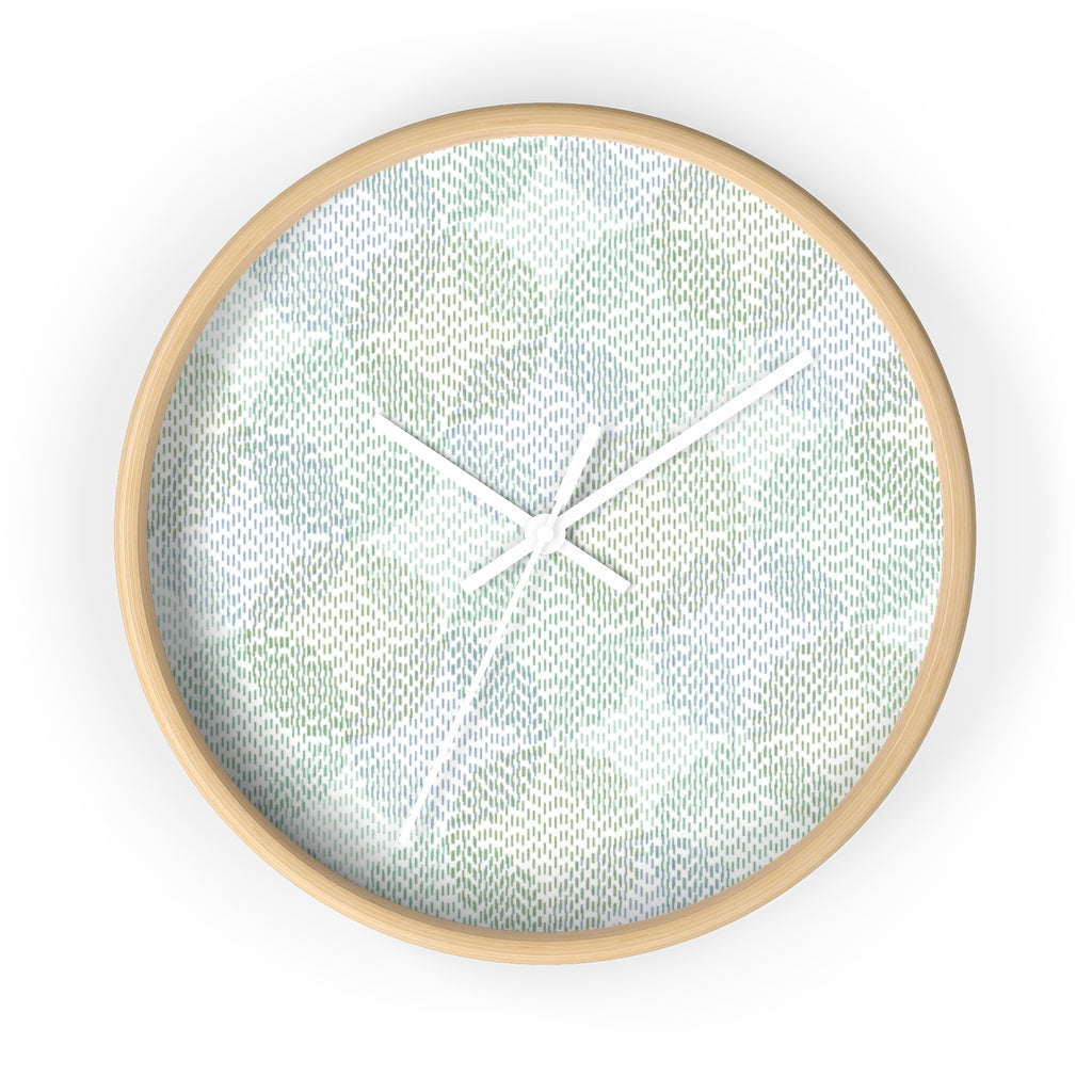 Stitch Circle Overlay Wall Clock in Aqua