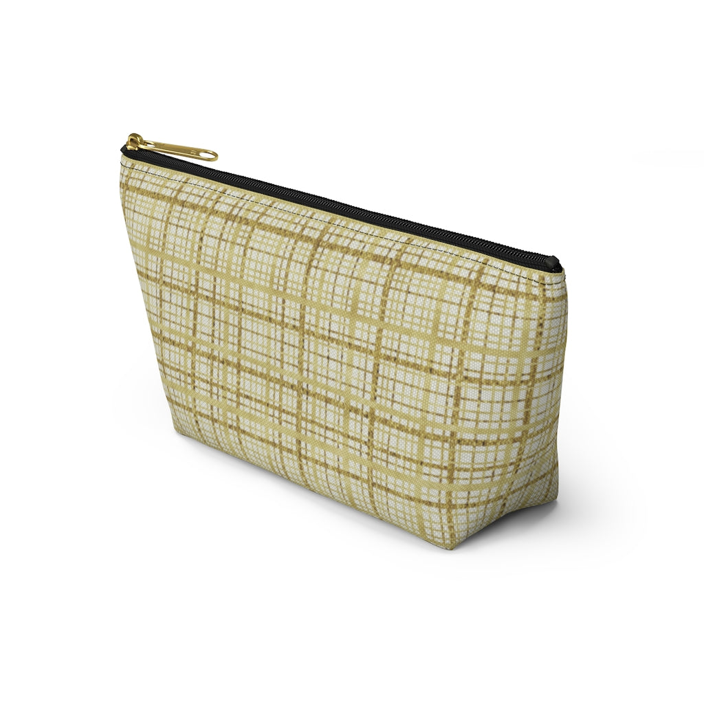 Rogers Tartan Accessory Pouch w T-bottom in Yellow