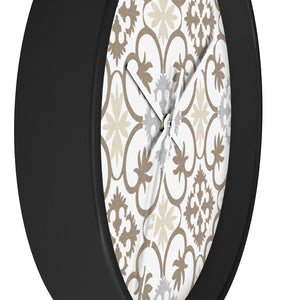 Portugal Tile Wall Clock in Brown