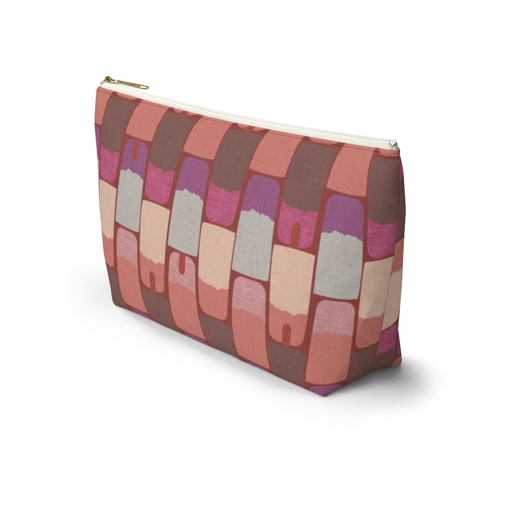 Popsicles Accessory Pouch w T-bottom in Pink