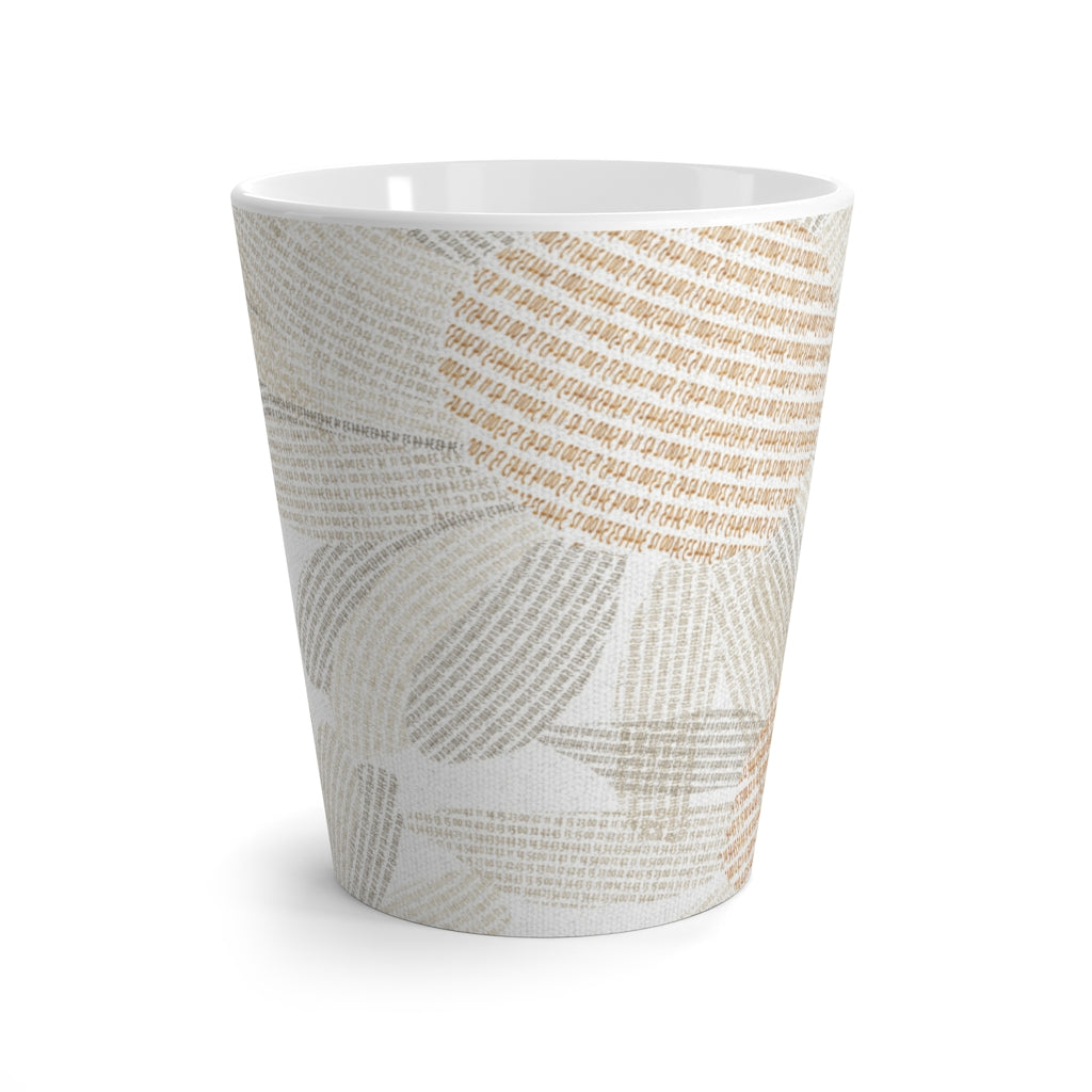 Daisy Chain Code Latte Mug in Brown