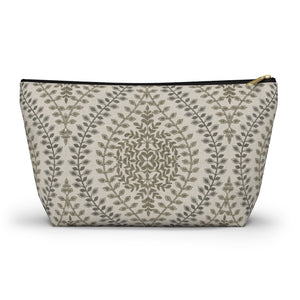 Mumbai Lace Accessory Pouch w T-bottom in Brown