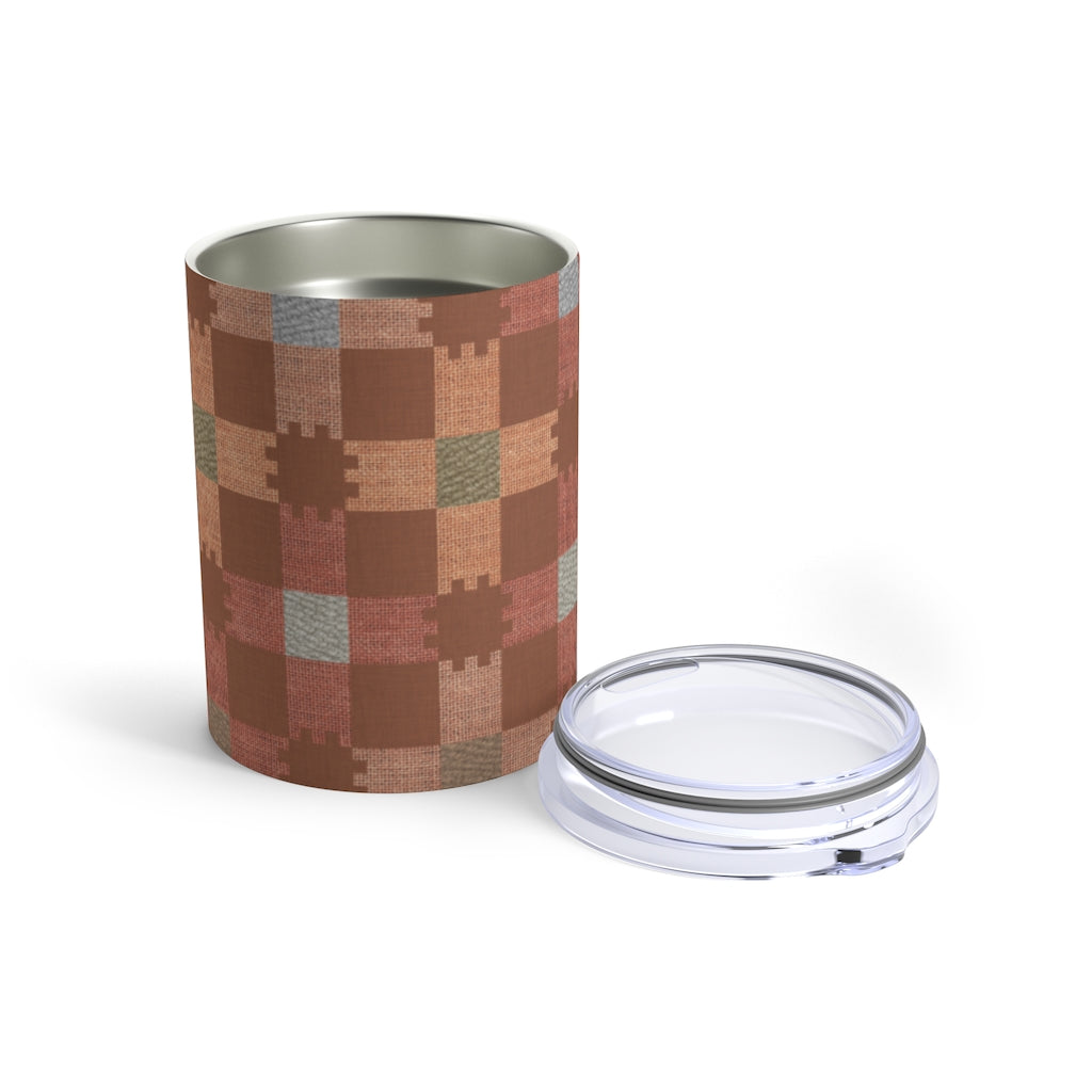 Plaid Check Tumbler in Orange