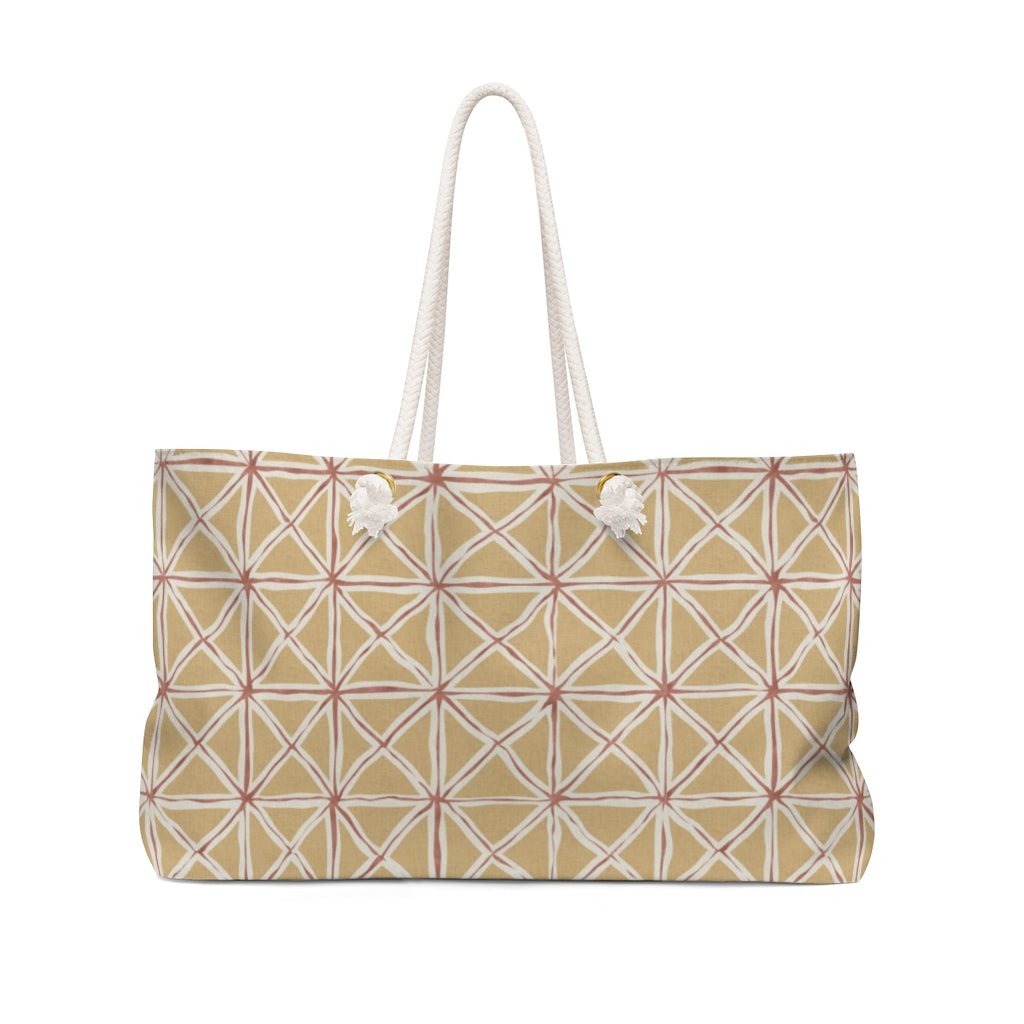 Tie Dye Folds Weekender Bag in Orange