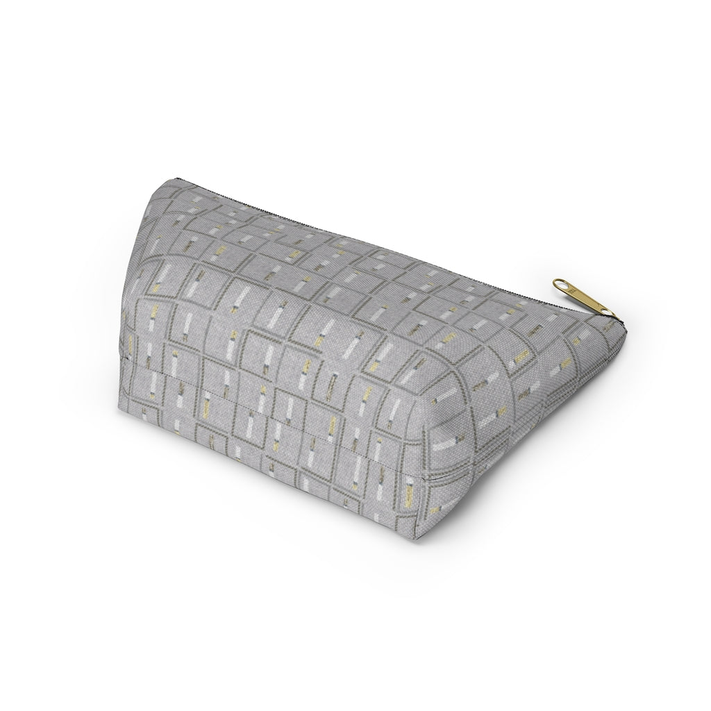 Pencil to Paper Accessory Pouch w T-bottom in Gray