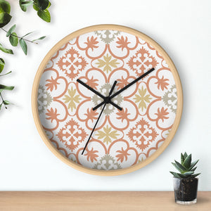 Portugal Tile Wall Clock in Orange