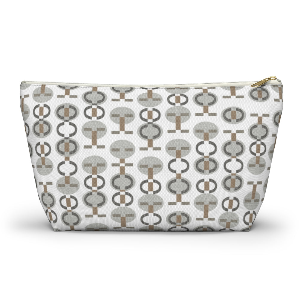 Telegraph Code Accessory Pouch w T-bottom in Gray