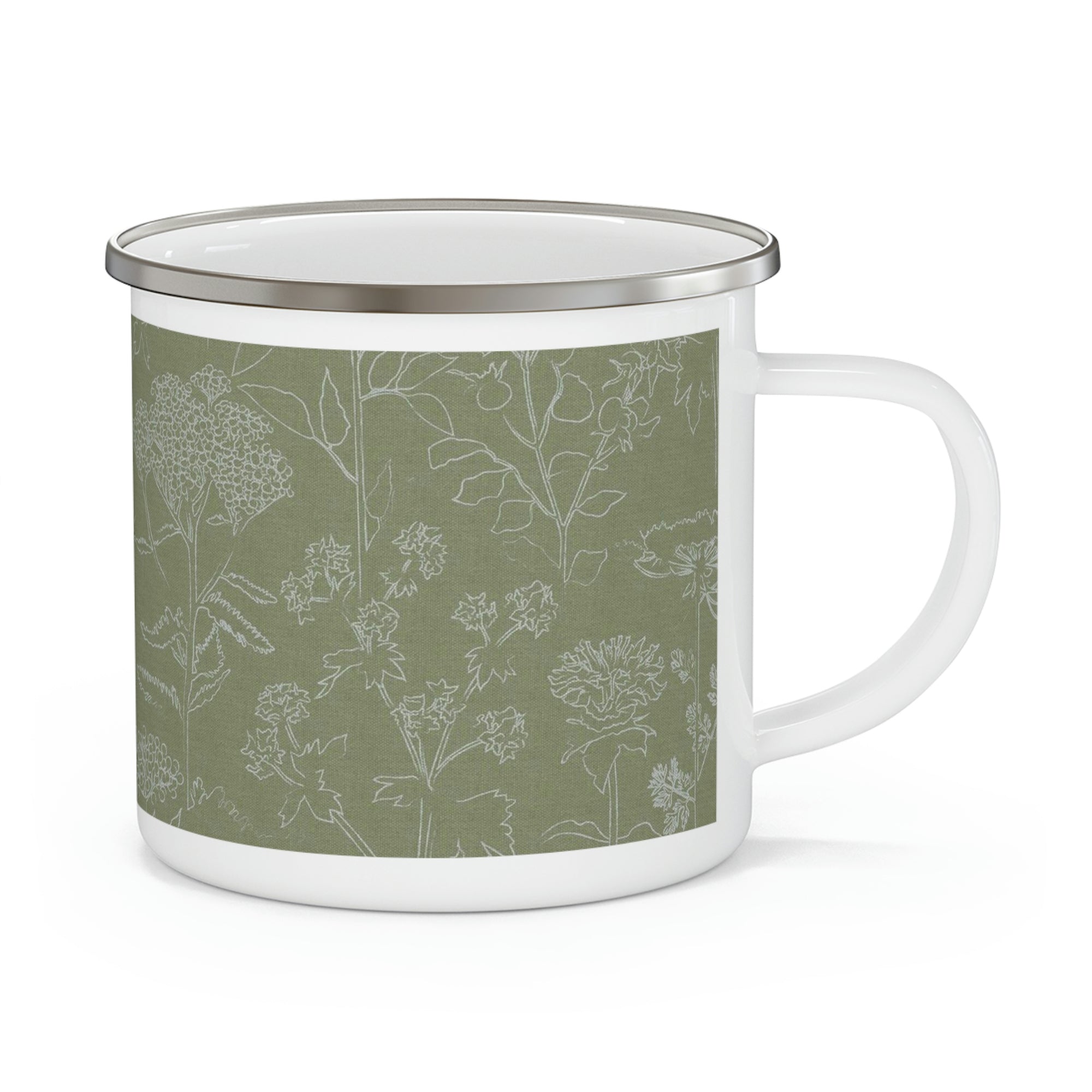 Swallowtail Enamel Mug in Green