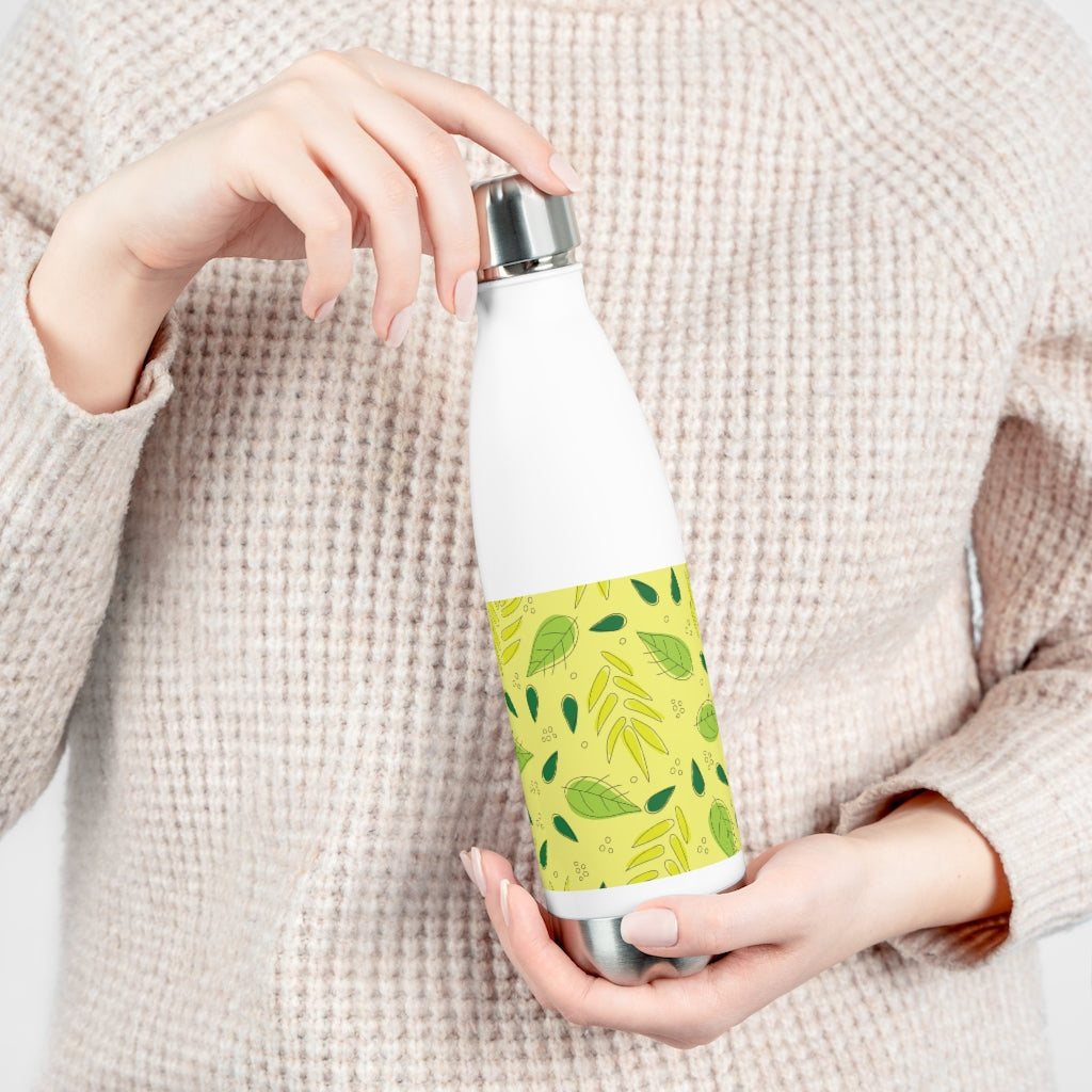 Tossed Leaves 20oz Insulated Bottle in Yellow