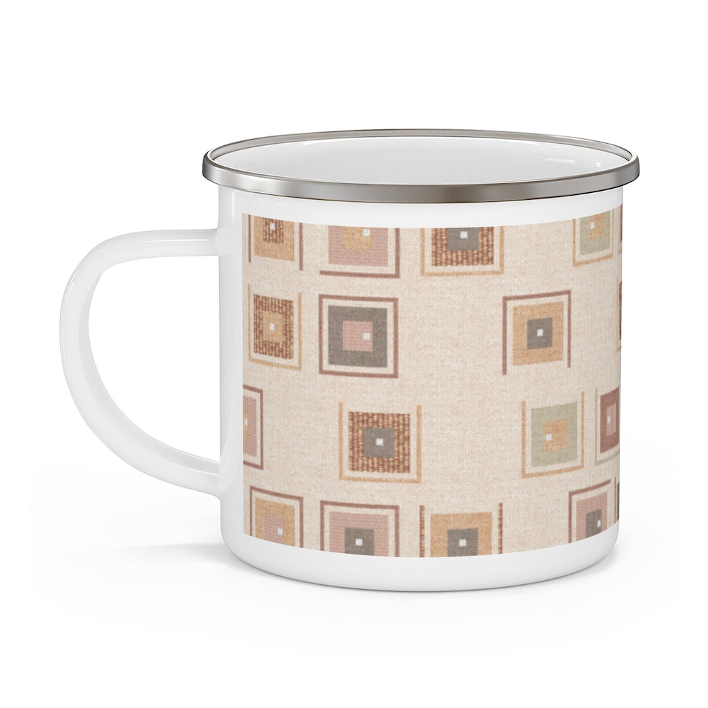 Key Code Enamel Mug in Coral