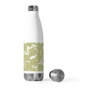 Modern Floral Overlay 20oz Insulated Bottle in Green