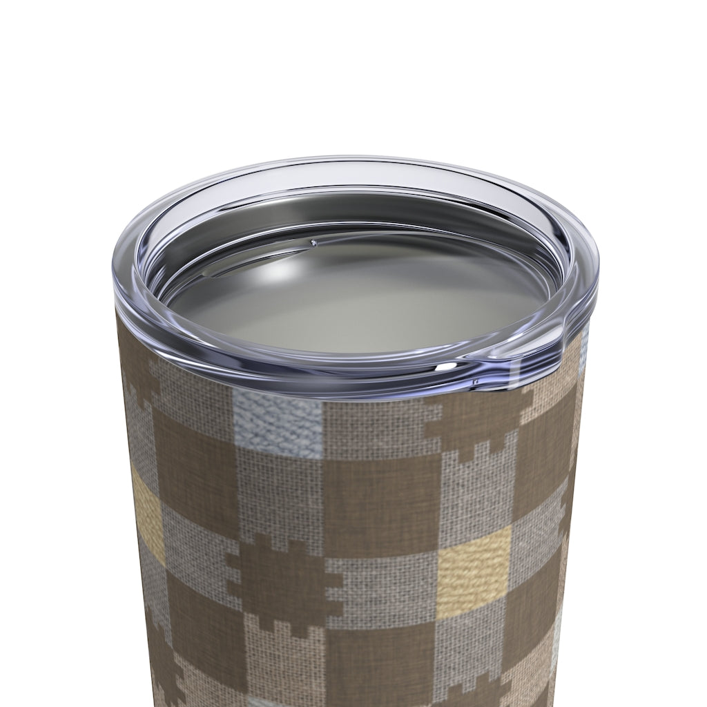 Plaid Check Tumbler in Brown