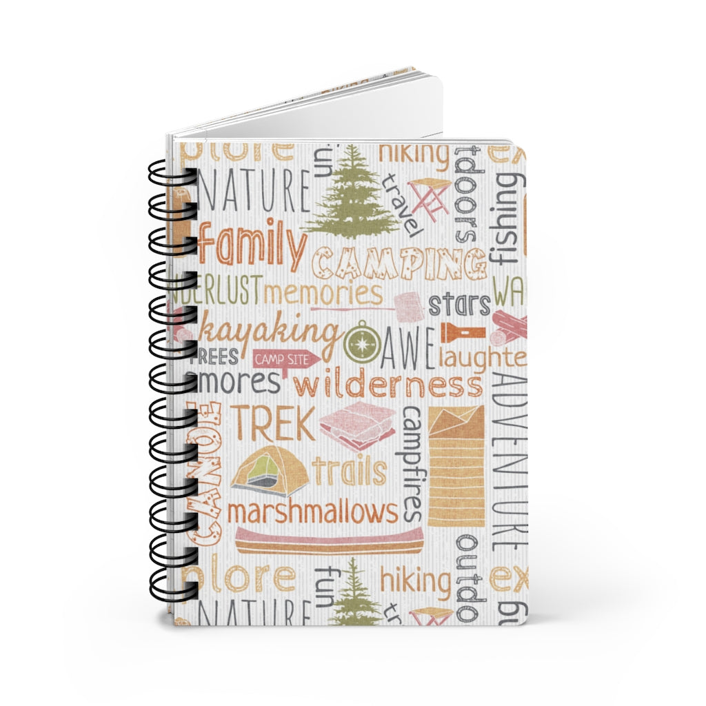 Camp Site Spiral Bound Journal in Orange