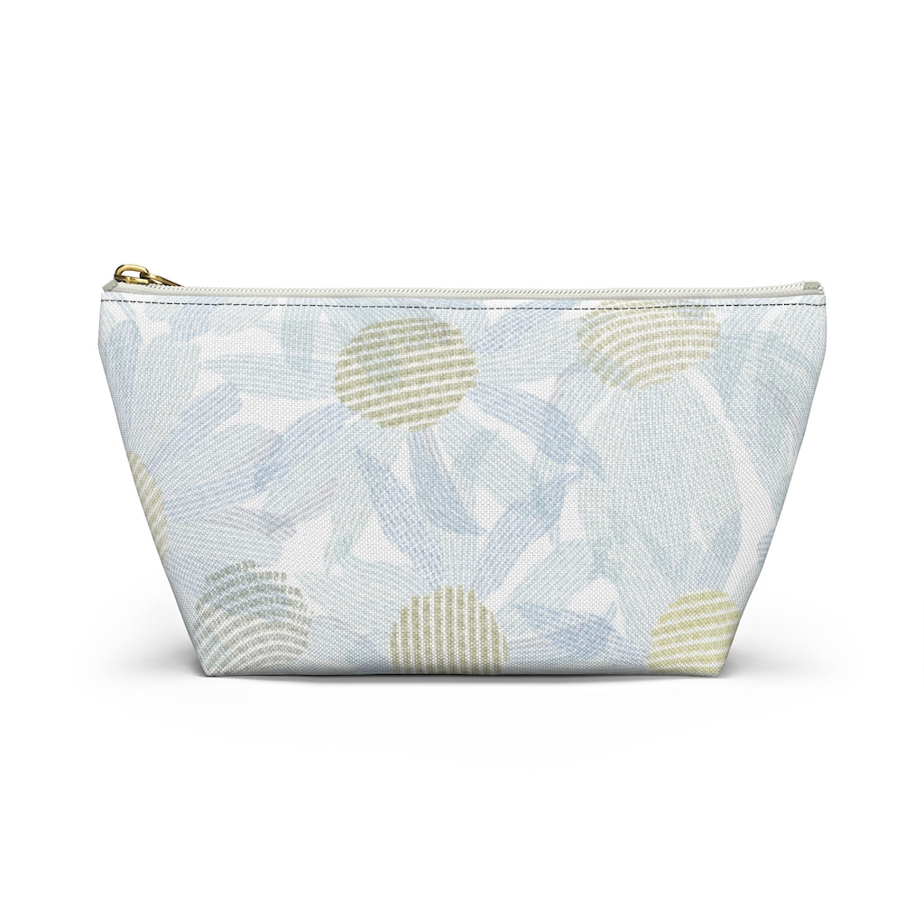 Daisy Chain Code Accessory Pouch w T-bottom in Blue
