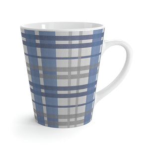 Tartan Latte Mug in Blue