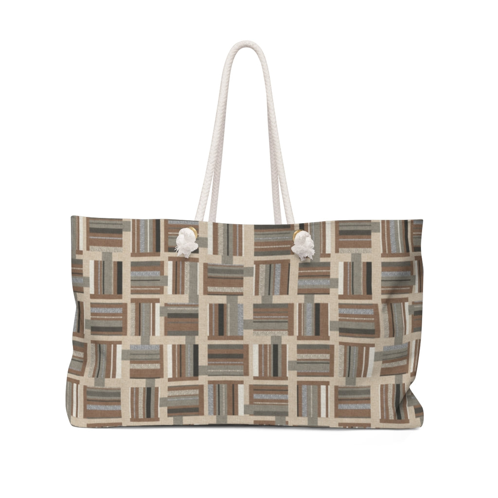 Bird Code Weekender Bag in Brown