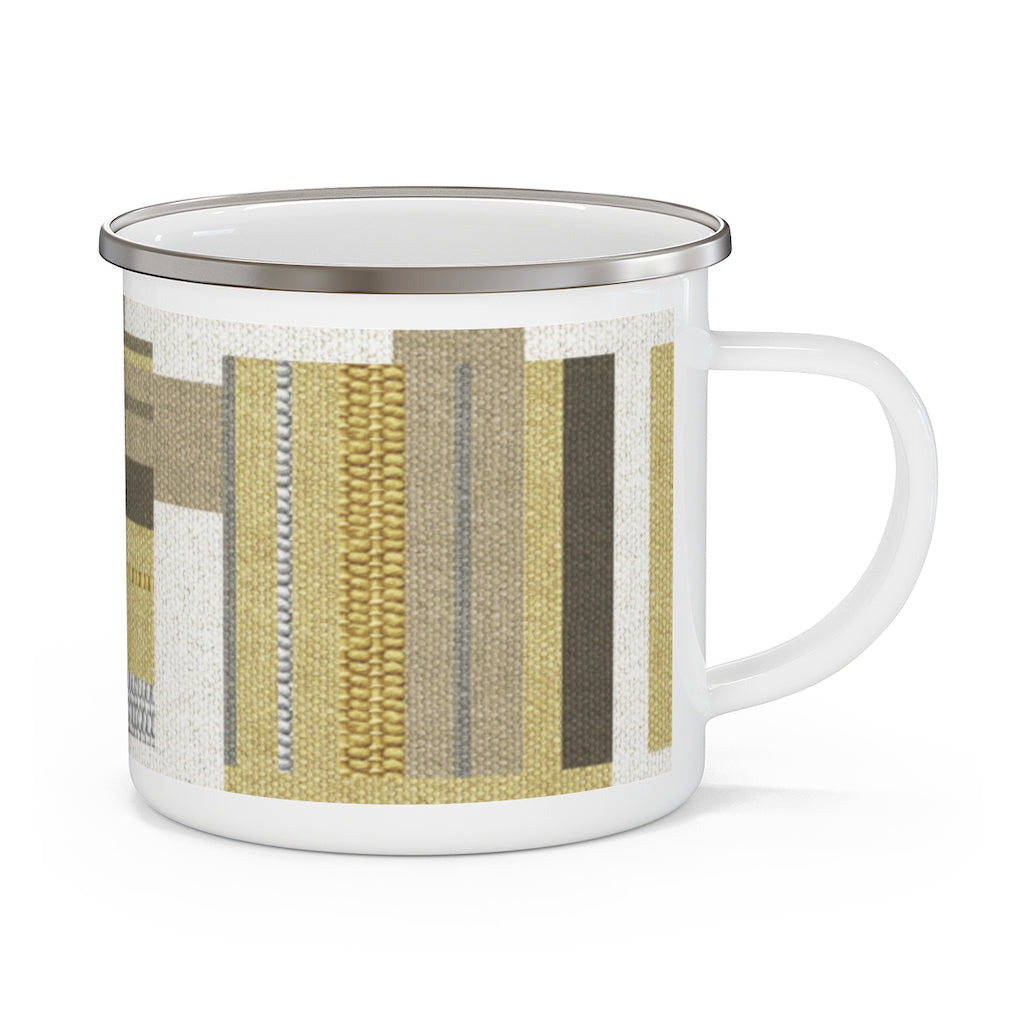 Bird Code Enamel Mug in Yellow