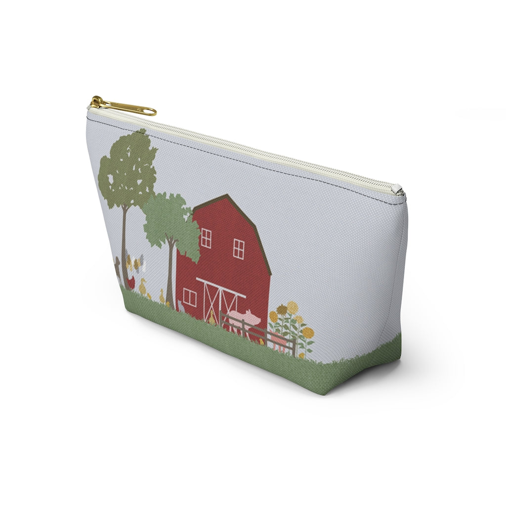 Barnyard Fun Accessory Pouch w T-bottom in Red