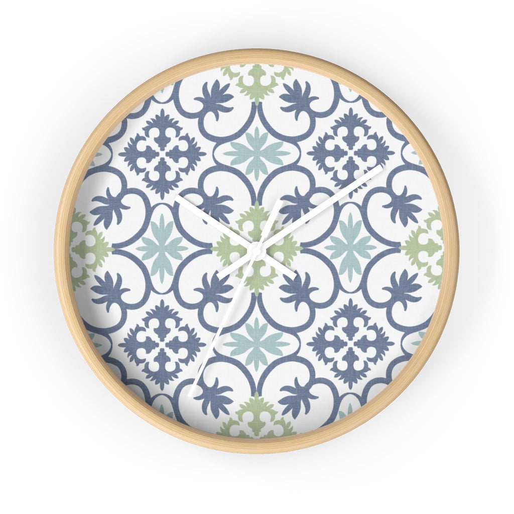 Portugal Tile Wall Clock in Blue