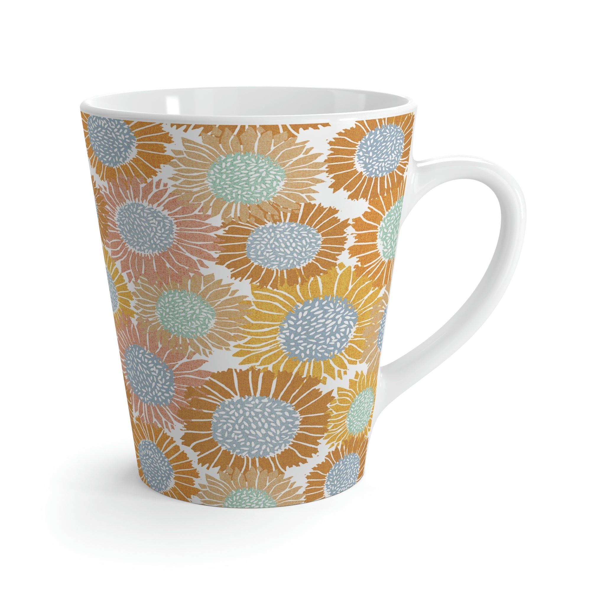 Sunflowers Latte Mug in Orange