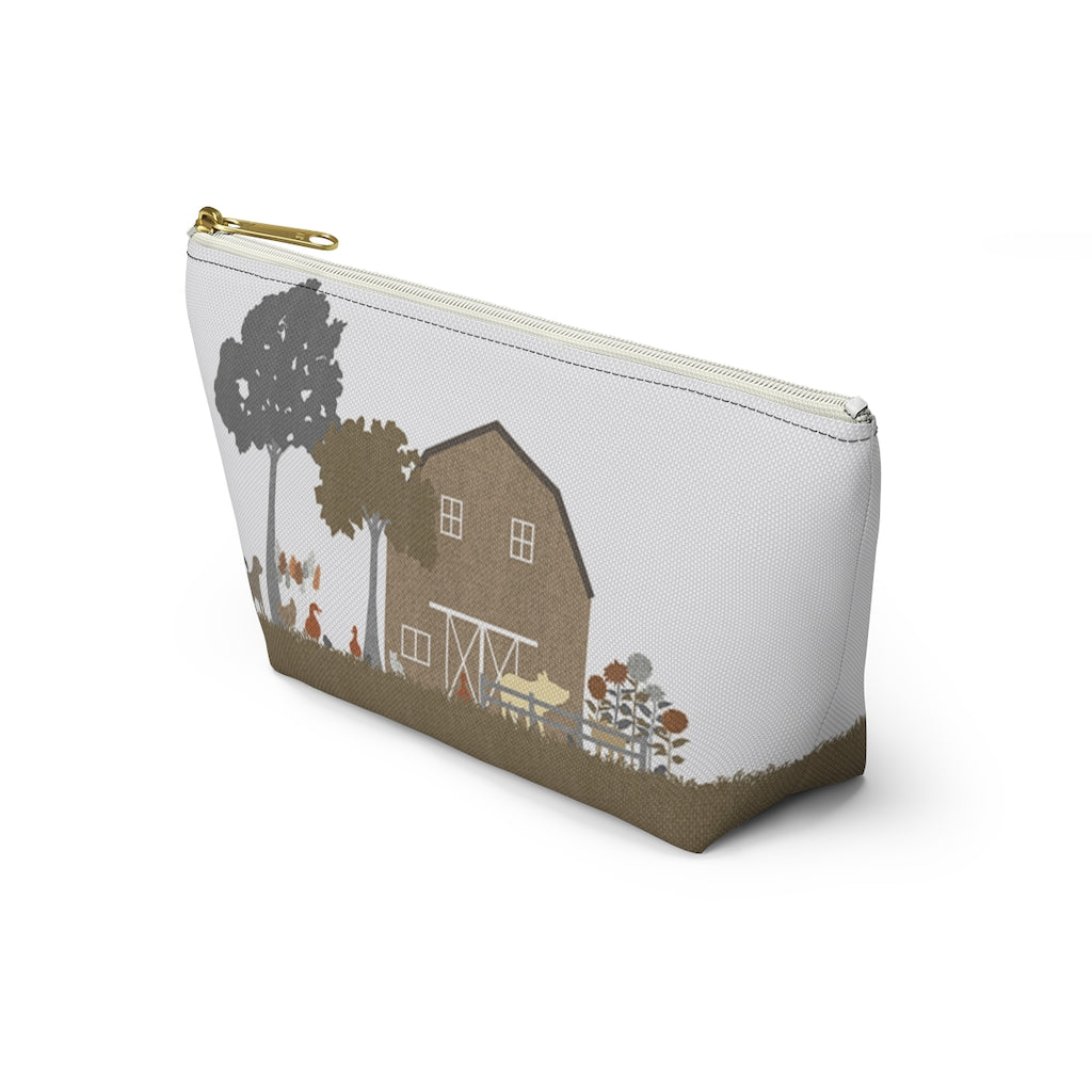 Barnyard Fun Accessory Pouch w T-bottom in Brown