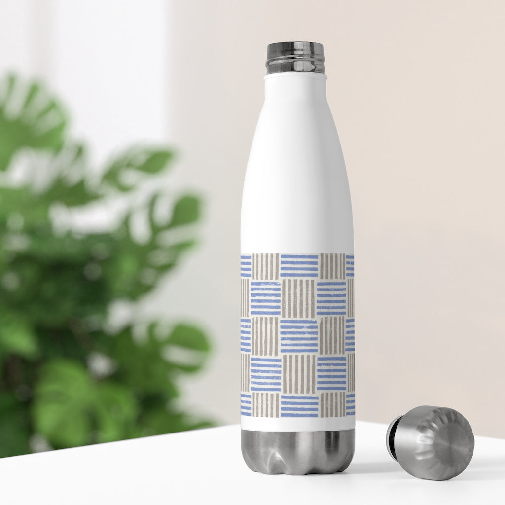 Block Plaid 20oz Insulated Bottle in Blue