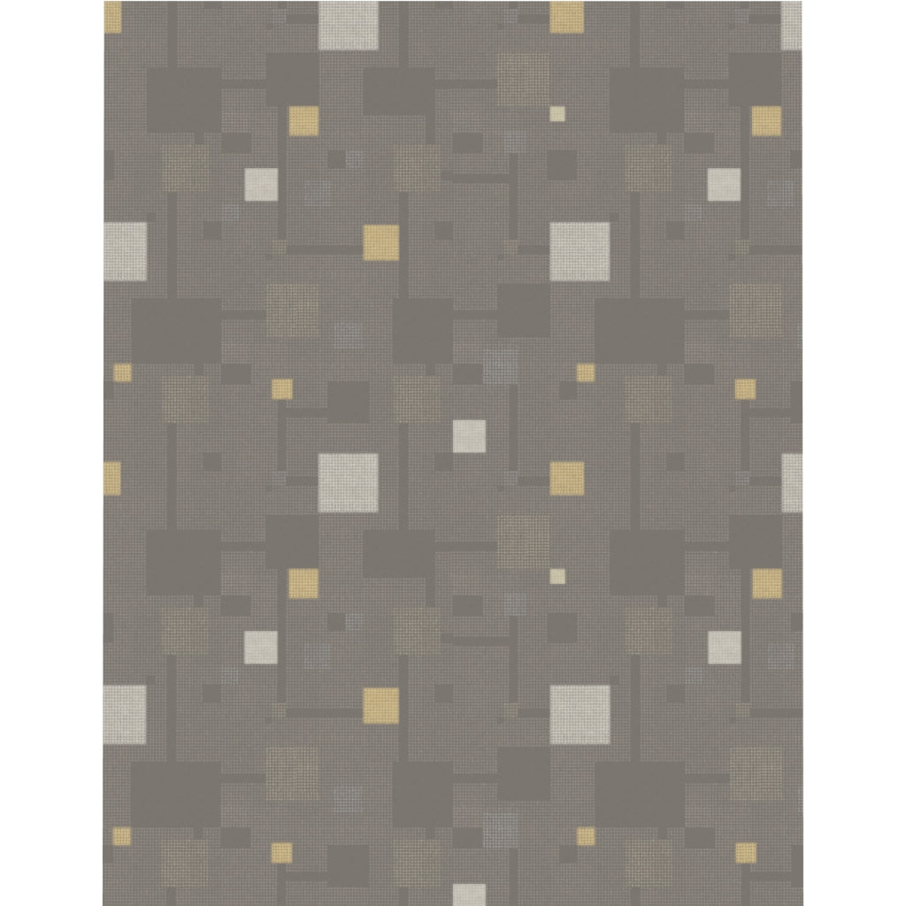 Block Party Microfiber Duvet Cover in Brown