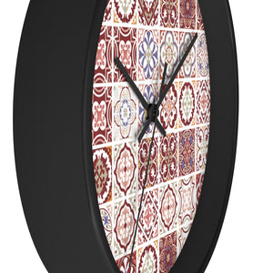 Seville Square Wall Clock in Red