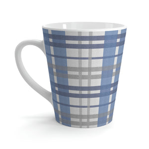 Tartan Latte Mug in Blue
