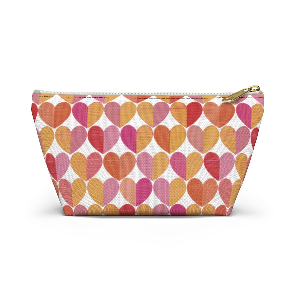 Love Accessory Pouch w T-bottom in Red