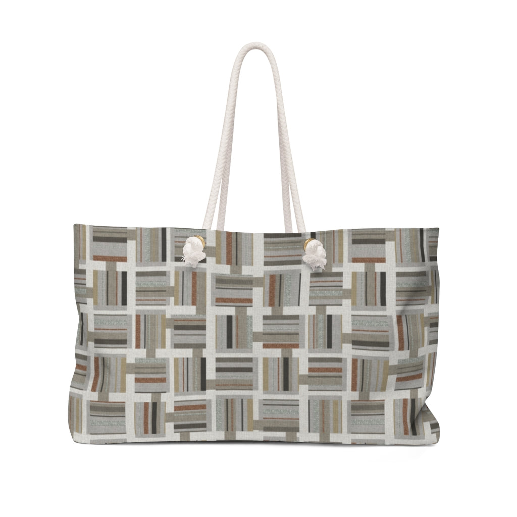 Bird Code Weekender Bag in Gray