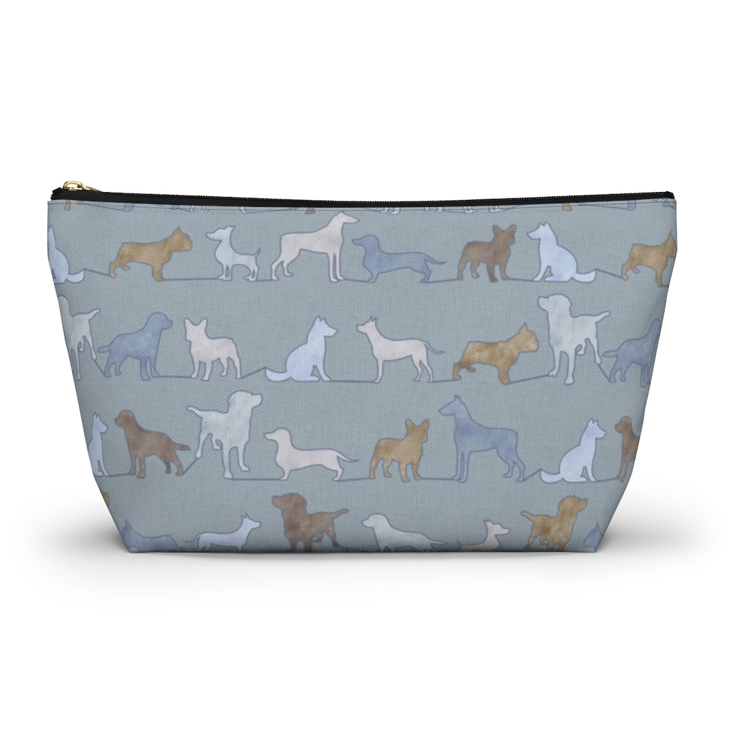 Dogs Accessory Pouch w T-bottom in Blue