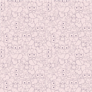 Cute Critters Microfiber Duvet Cover in Pink