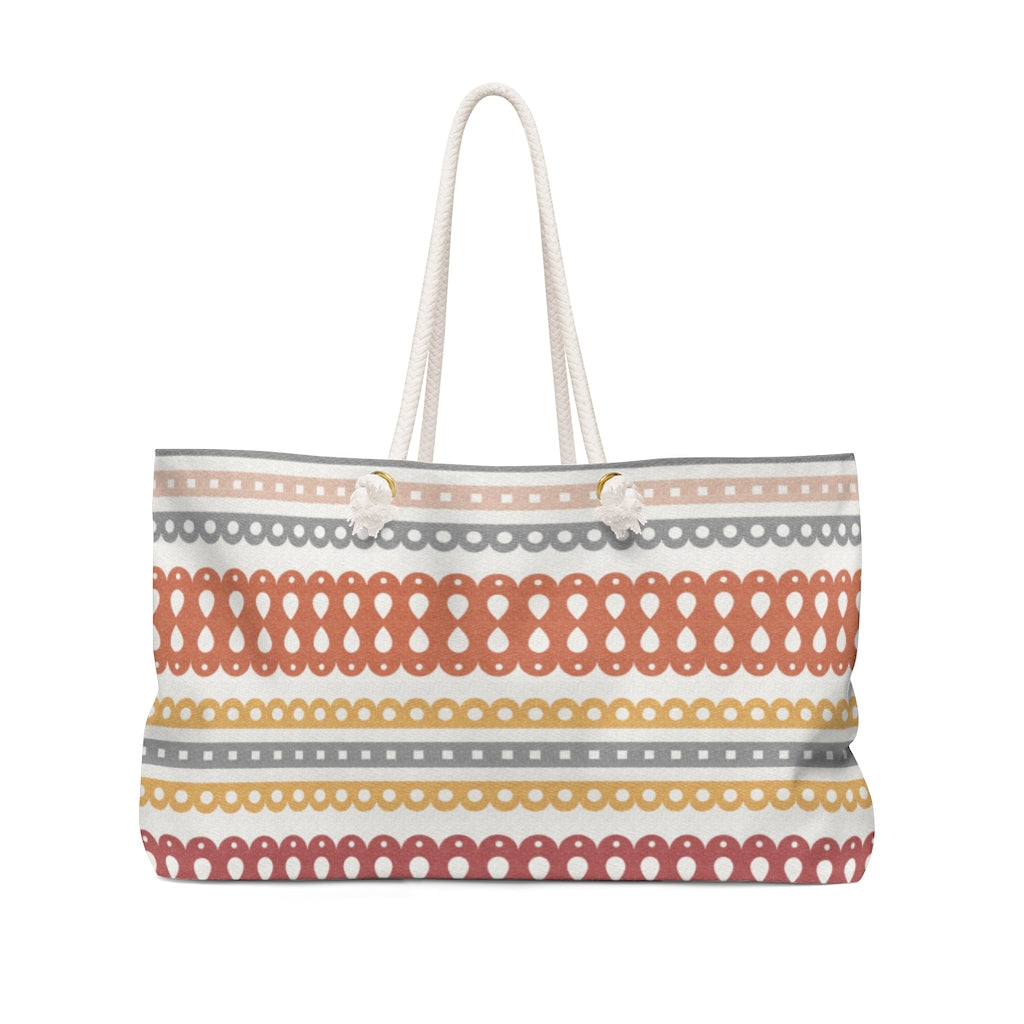 Ribbon Candy Weekender Bag in Red