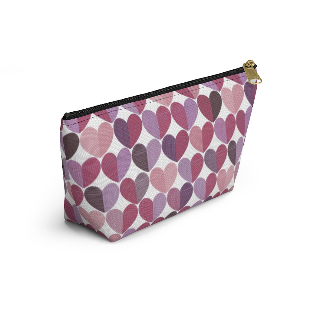 Love Accessory Pouch w T-bottom in Purple
