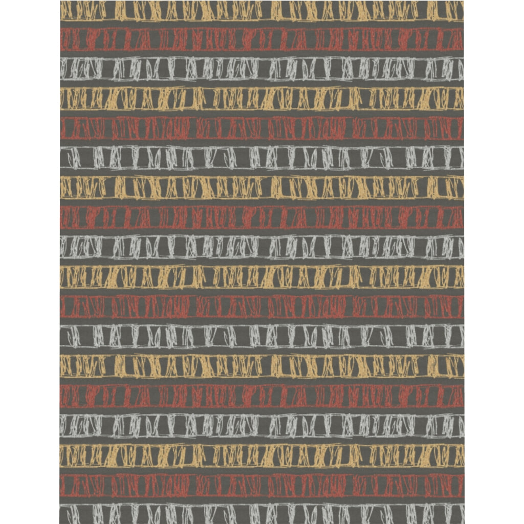Sketch Stripe Microfiber Duvet Cover in Multi