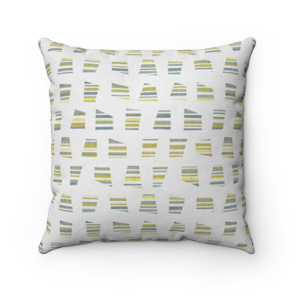 Urban Square Throw Pillow in Aqua
