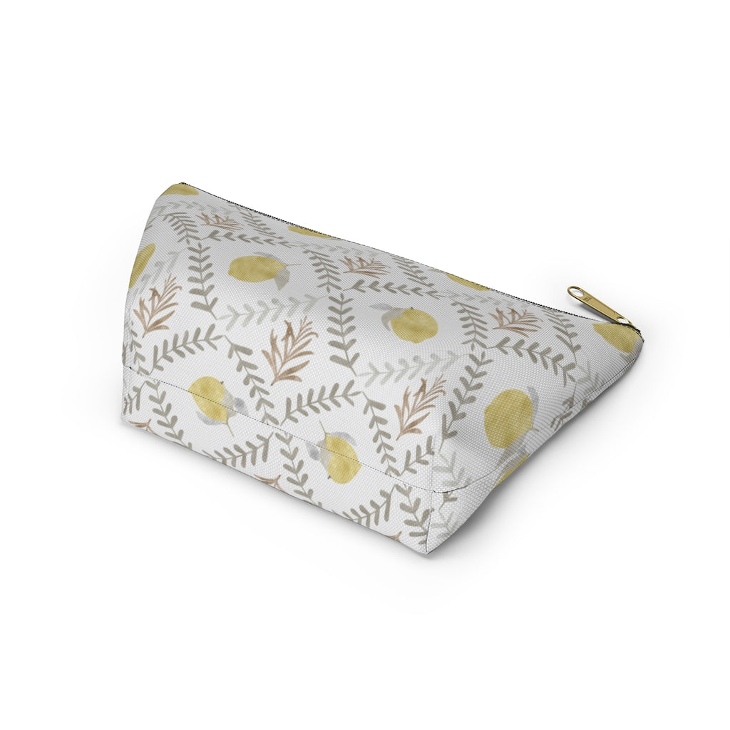 Lemon Tile Accessory Pouch w T-bottom in Gray