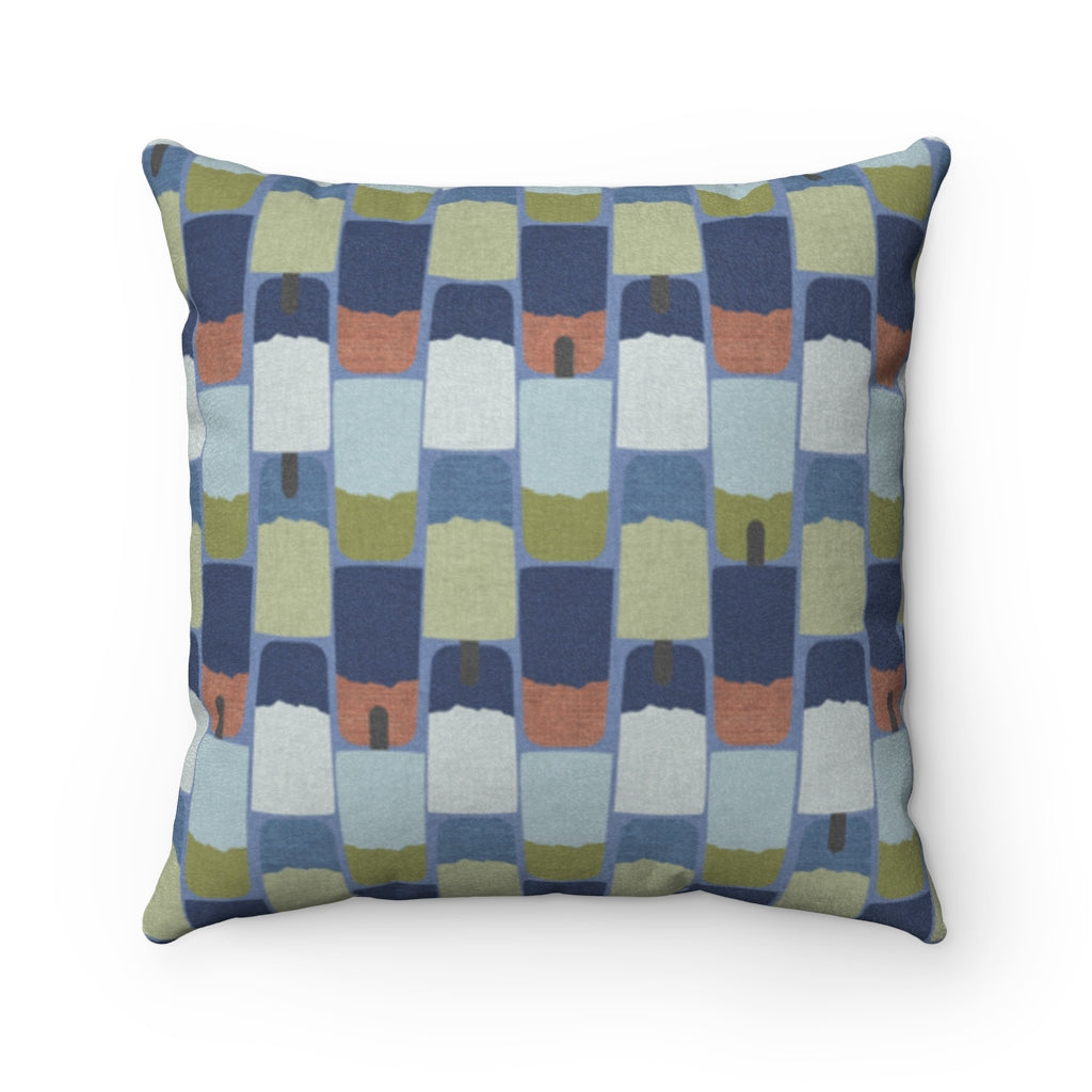 Popsicles Square Throw Pillow in Navy