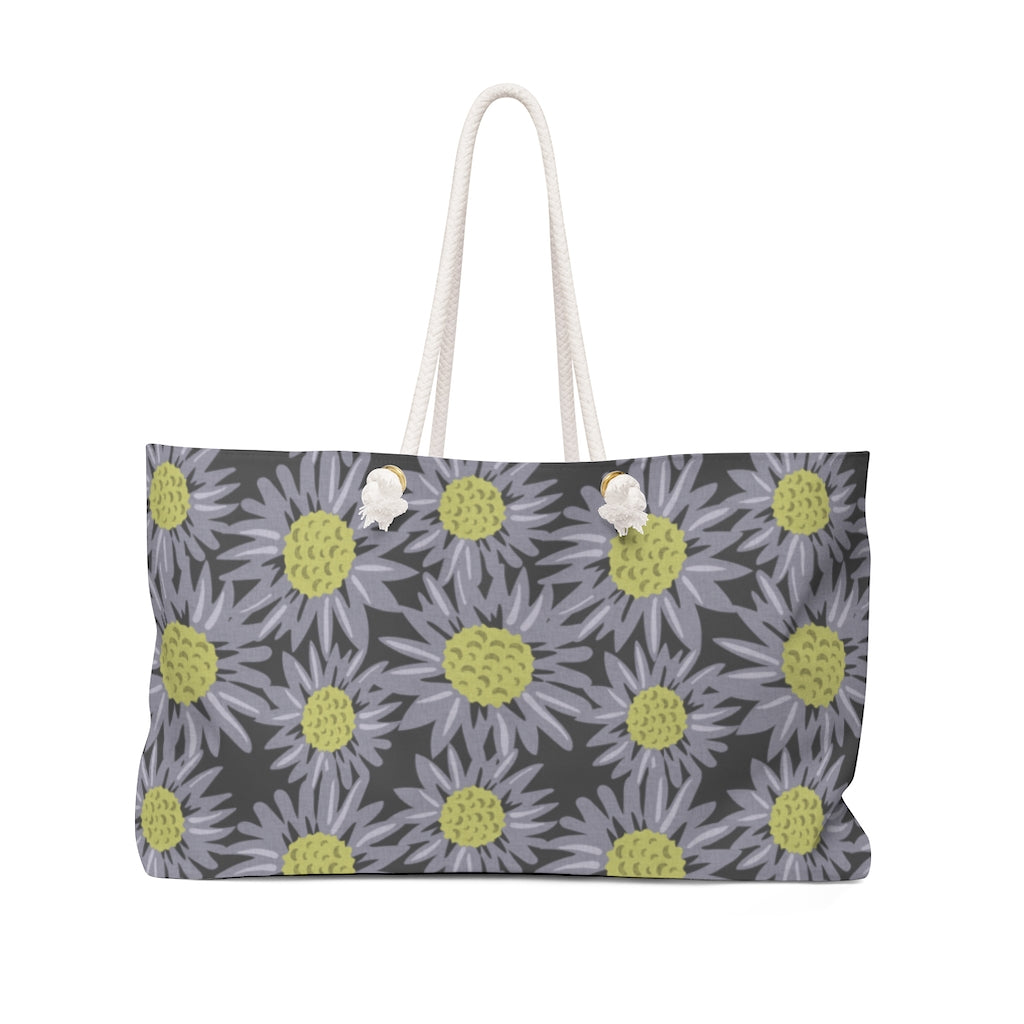 Floral Sunflower Weekender Bag in Purple