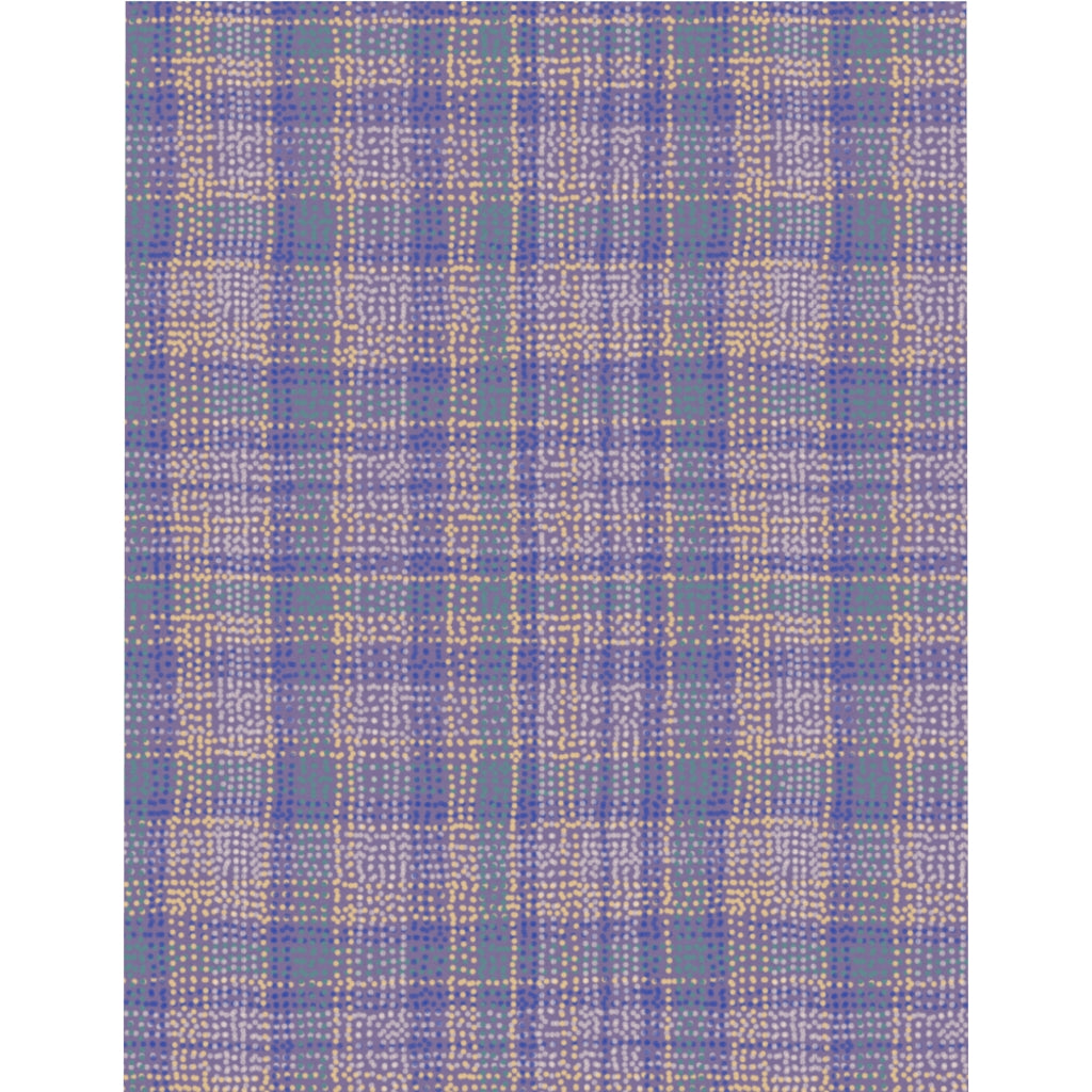 Dotted Plaid Microfiber Duvet Cover in Purple