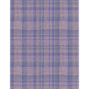 Dotted Plaid Microfiber Duvet Cover in Purple
