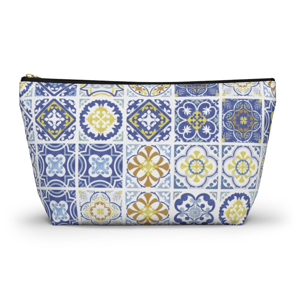 Seville Square Accessory Pouch w T-bottom in Blue
